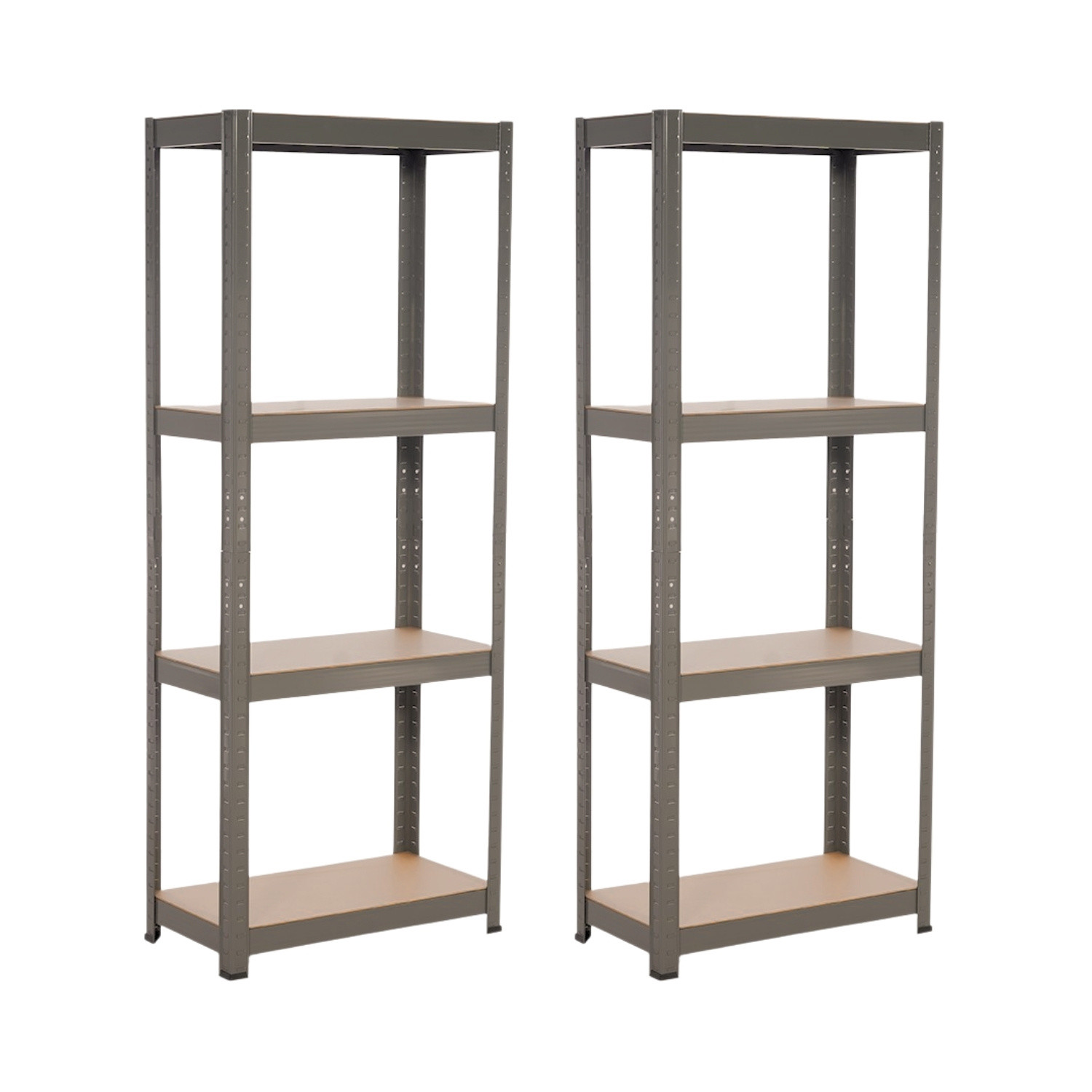 Pack 2 Estanterías Modulares Metálicas con 4 Baldas 240kg 60x30x148cm Thinia Home Estanterías 11